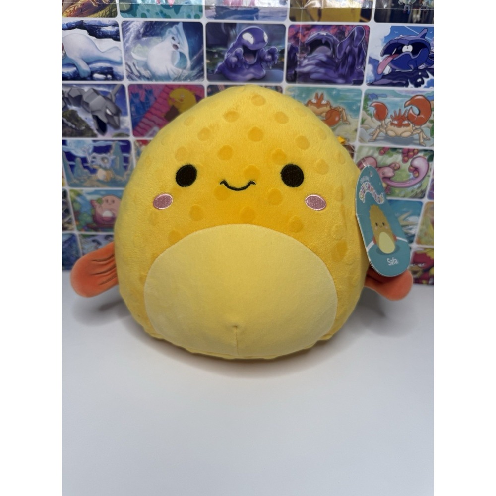 Squishmallows Safa The Puffer Fish Plush 8" Yellow Sea Creature Stuffed Animal